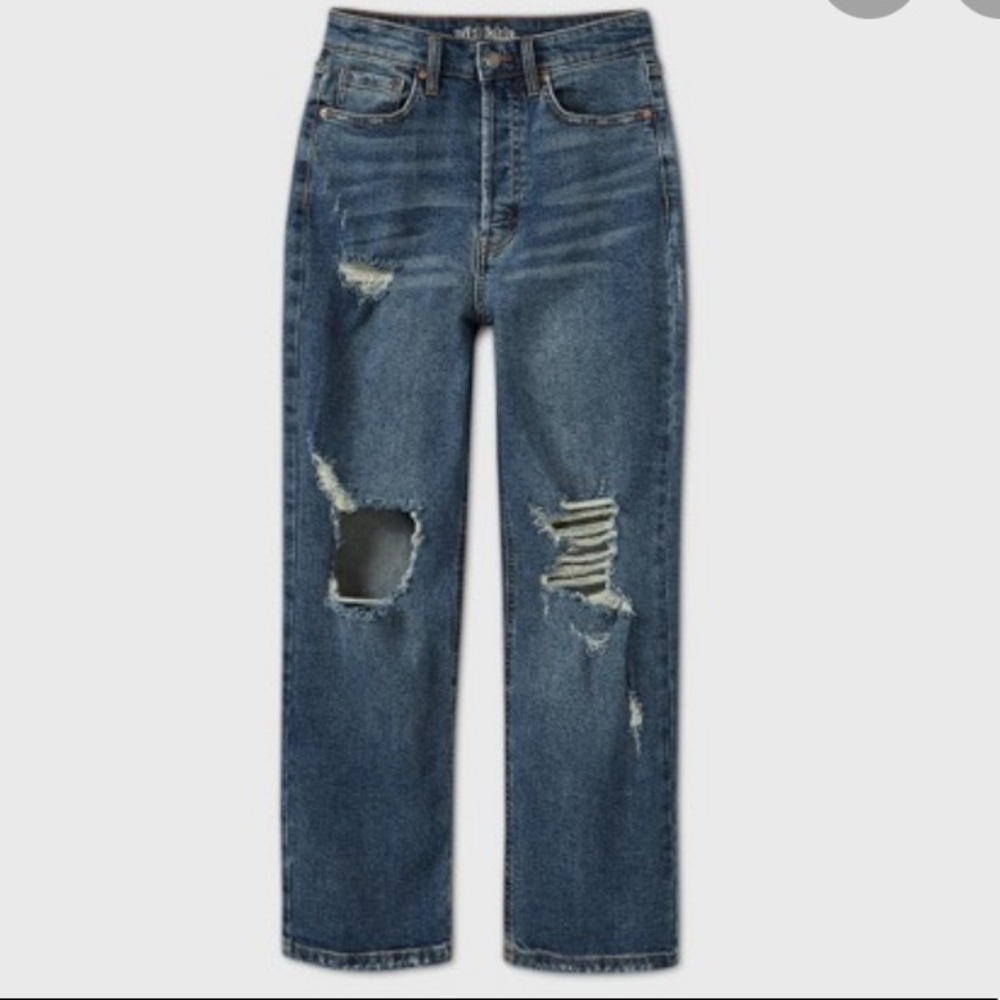 Wild Fable Distressed high rise straight jeans